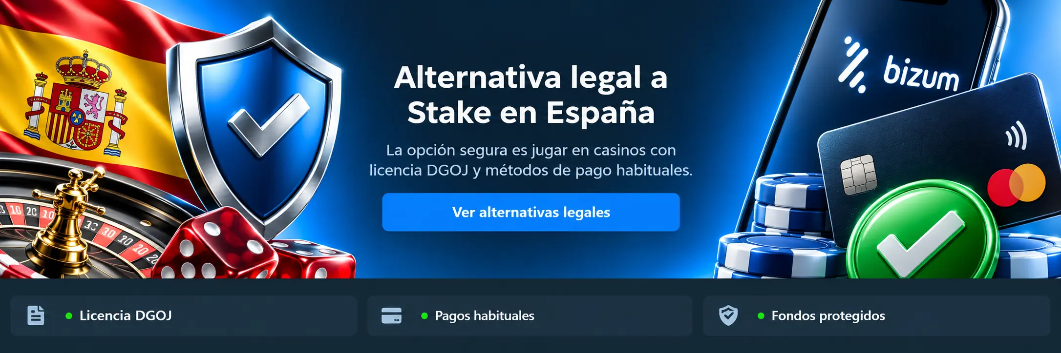 Alternativa legal a Stake casino España con licencia DGOJ