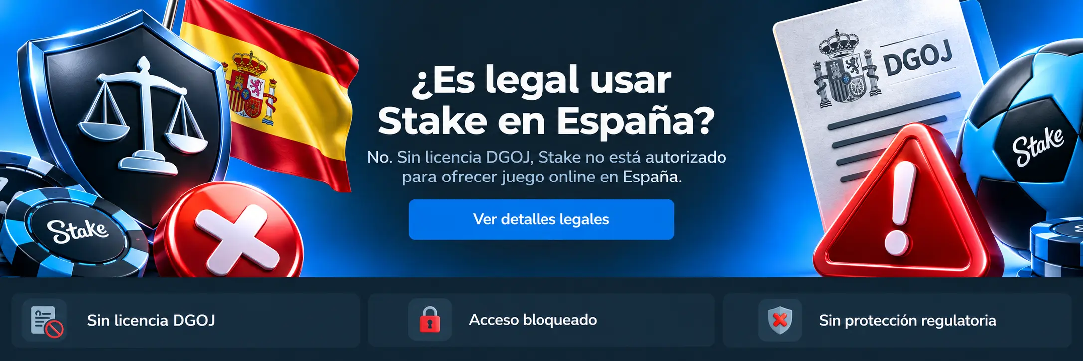 ¿Es legal Stake en España? Símbolo de la DGOJ y Ley 13/2011
